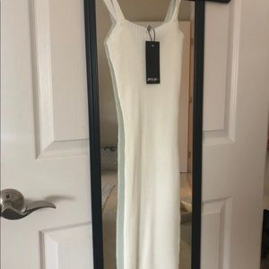 NEW nasty gal white knit dress Small